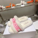 CHRISTIAN DIOR DWAY SLIDE WHITE AND BRIGHT PINK KCQ551ESK