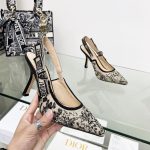 DIOR J'ADIOR SLINGBACK PUMP BLACK AND BEIGE KDP762GRB