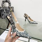 DIOR J'ADIOR SLINGBACK PUMP GREEN AND GREY KCP762BXE