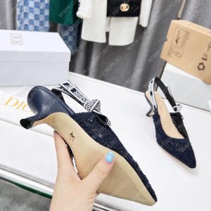 DIOR J'ADIOR SLINGBACK PUMP NAVY BLUE KDP944MCM - Image 7