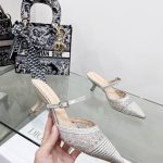 DIOR CAPTURE HEELED MULE GREY KCP927SRY