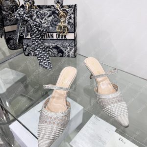 DIOR CAPTURE HEELED MULE GREY KCP927SRY - Image 5