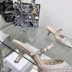 DIOR CAPTURE HEELED MULE GREY KCP927SRY - Image 7