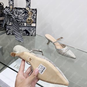 DIOR CAPTURE HEELED MULE GREY KCP927SRY - Image 9