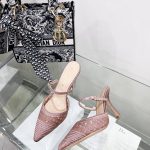DIOR CAPTURE HEELED MULE PINK KCP927SRY