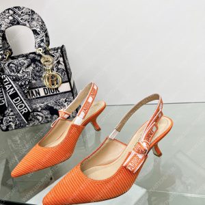 DIOR J'ADIOR SLINGBACK PUMP ORANGE KDC201TFL - Image 4
