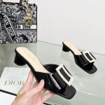 DIOR IDYLLE HEELED SLIDE BLACK KCQ768CST