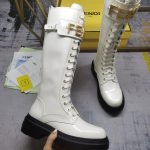 FENDI FENDIGRAPHY BIKER BOOTS WHITE 8T8355AKY6F1H1K