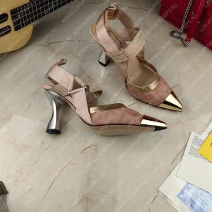 FENDI COLIBRI SLINGBACK PUMPS FAWN 8J8411AN - Image 3