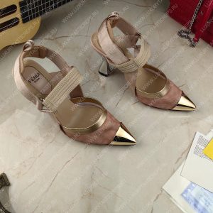 FENDI COLIBRI SLINGBACK PUMPS FAWN 8J8411AN - Image 4