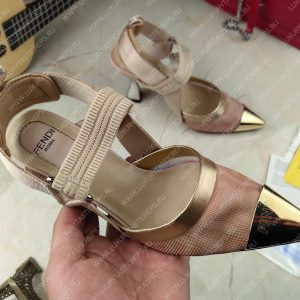 FENDI COLIBRI SLINGBACK PUMPS FAWN 8J8411AN - Image 5