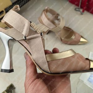 FENDI COLIBRI SLINGBACK PUMPS FAWN 8J8411AN - Image 6