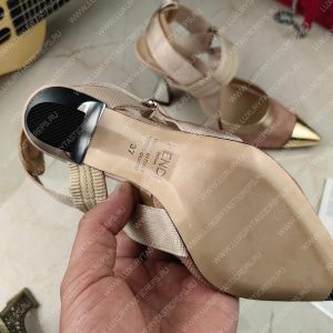 FENDI COLIBRI SLINGBACK PUMPS FAWN 8J8411AN - Image 7