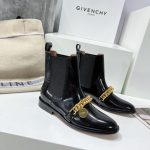 GIVENCHY CHAIN LEATHER CHELSEA BOOTS BLACK BH603BH135