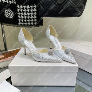 JIMMY CHOO SABINE 85 SILVER WHITE SABINE85 - Image 4