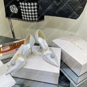 JIMMY CHOO SABINE 85 SILVER WHITE SABINE85 - Image 5