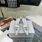 JIMMY CHOO SABINE 85 SILVER WHITE SABINE85