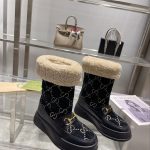 GUCCI FRIA WOOL ANKLE BOOT BLACK 550036