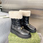 GUCCI FRIA WOOL ANKLE BOOT BLACK 550036