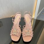 GUCCI WOMENS'S SANDAL WITH INTERLOCKING G PINK 694863