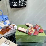 GUCCI DOUBLE G SLIDE RED 646169
