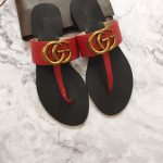 GUCCI MARMONT LEATHER SANDAL RED ‎612138
