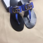 GUCCI MARMONT LEATHER SANDAL BLUE ‎612138