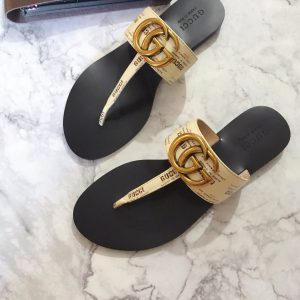 GUCCI MARMONT LEATHER SANDAL WHITE ‎612138 - Image 3