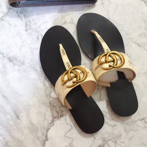 GUCCI MARMONT LEATHER SANDAL WHITE ‎612138 - Image 8