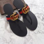 GUCCI MARMONT LEATHER SANDAL RED AND BLUE ‎612138