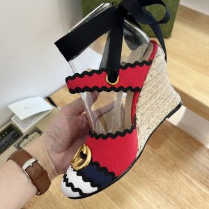 GUCCI WOMEN'S ESPADRILLE WITH RIBBON TIE MULTICOLOUR ‎725834 - Image 5