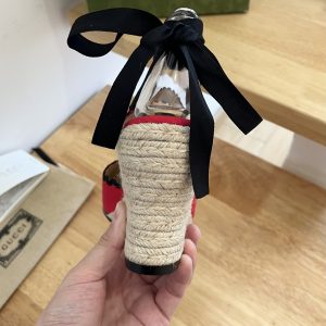 GUCCI WOMEN'S ESPADRILLE WITH RIBBON TIE MULTICOLOUR ‎725834 - Image 6