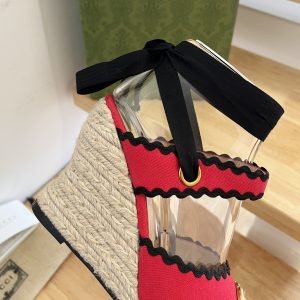 GUCCI WOMEN'S ESPADRILLE WITH RIBBON TIE MULTICOLOUR ‎725834 - Image 7