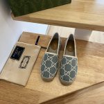 GUCCI WOMEN'S GG ESPADRILLE GREY 678040