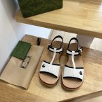 GUCCI WOMEN'S PLATFORM SANDALS WHITE 678040