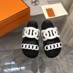 HERMES EXTRA SANDAL WHITE AND BLACK H222153Z