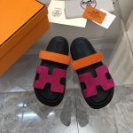 HERMES CHYPRE SANDAL PINK AND ORANGE H222153Z