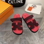 HERMES CHYPRE SANDAL RED H222153Z