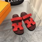 HERMES CHYPRE SANDAL RED H222153Z
