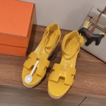 HERMES ELDA ESPADRILLES MUSTARD H221143Z
