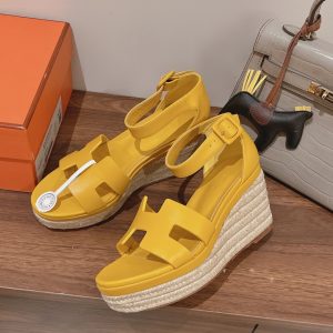 HERMES ELDA ESPADRILLES MUSTARD H221143Z - Image 3