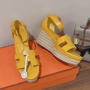 HERMES ELDA ESPADRILLES MUSTARD H221143Z - Image 5