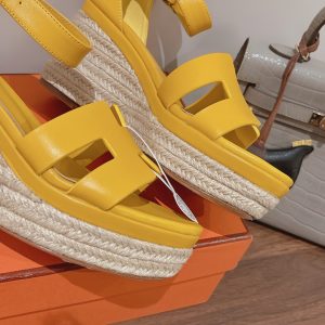 HERMES ELDA ESPADRILLES MUSTARD H221143Z - Image 7
