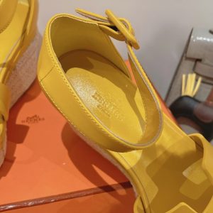 HERMES ELDA ESPADRILLES MUSTARD H221143Z - Image 8