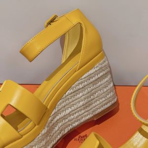 HERMES ELDA ESPADRILLES MUSTARD H221143Z - Image 9