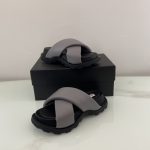 JIL SANDER PADDED SLIDES BLACK AND GREY J15WP0043