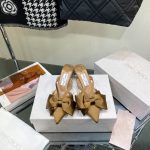 JIMMY CHOO FLACA MULE 50 CHICORY COFFEE FLACAMULE50AJV