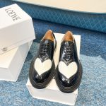 LOEWE HEART BROGUES WHITE AND BLACK L815282X88