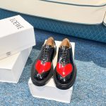 LOEWE HEART BROGUES RED AND BLACK L815282X88