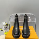 LOUIS VUITTON BEAUBOURG ANKLE BOOT BLACK 1A8949